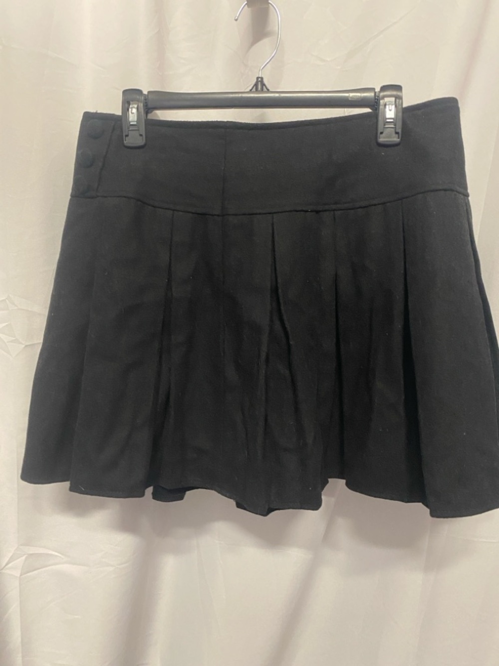 chouyatou Women's Casual Plaid High Waist A-Line Wool Pleated Short Skirt